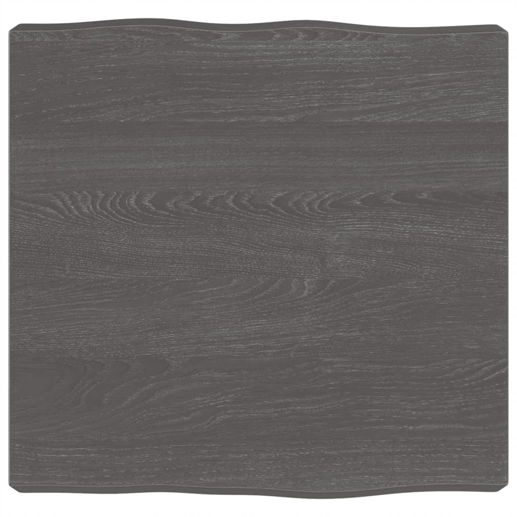 Piano Tavolo Marrone Scuro 40x40x(2-6)cm in Rovere Non Trattato - homemem39