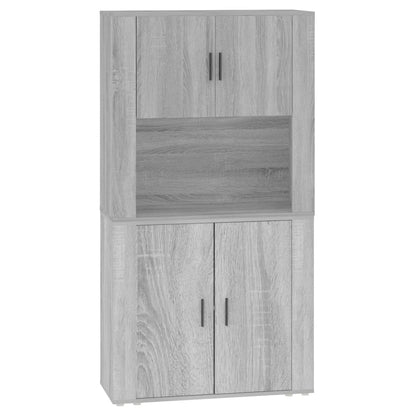 Credenza Grigio Sonoma in Legno Multistrato - homemem39