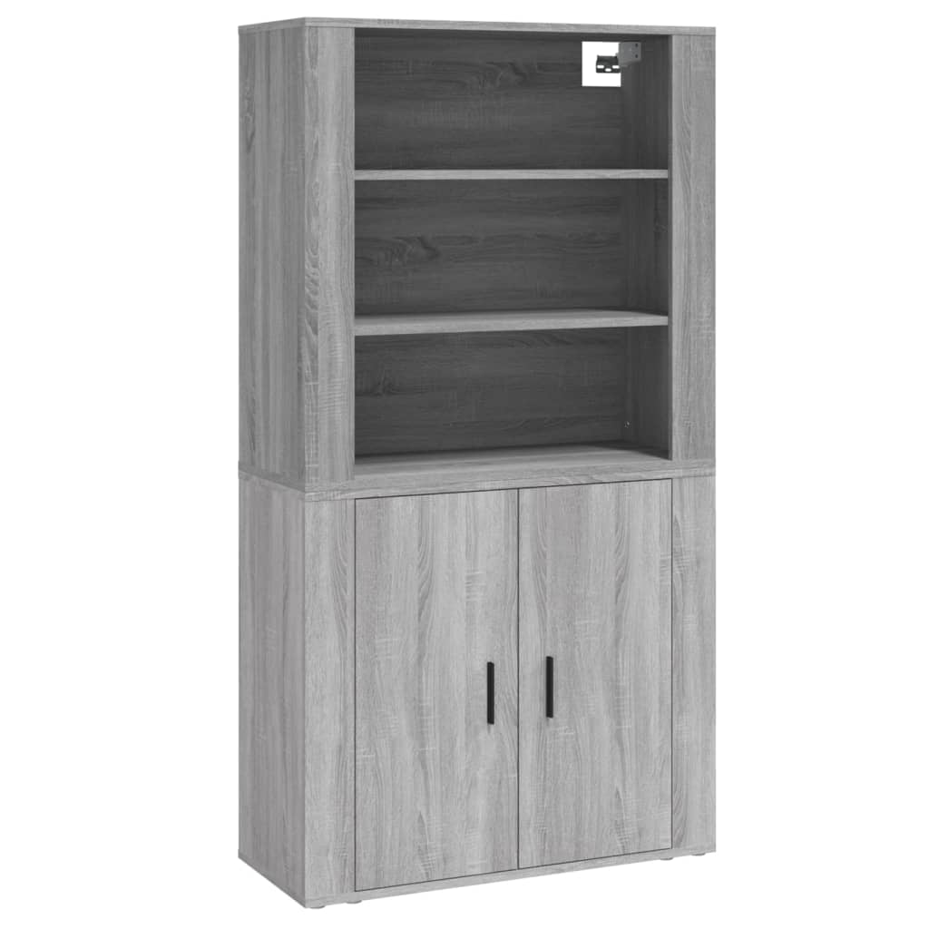 Credenza Grigio Sonoma in Legno Multistrato - homemem39