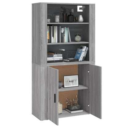 Credenza Grigio Sonoma in Legno Multistrato - homemem39