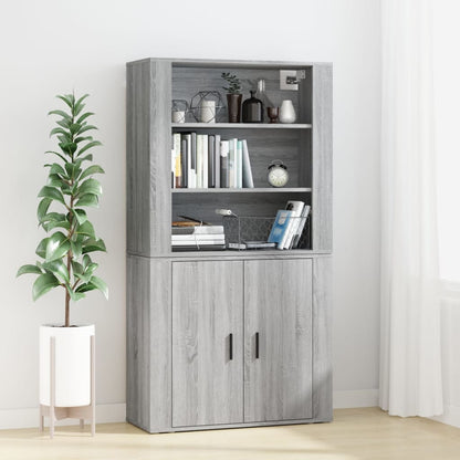 Credenza Grigio Sonoma in Legno Multistrato - homemem39