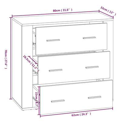 Credenza Rovere Fumo in Legno Multistrato