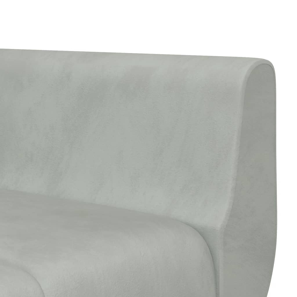 Divano Letto a L Grigio Chiaro 275x140x70 cm in Velluto