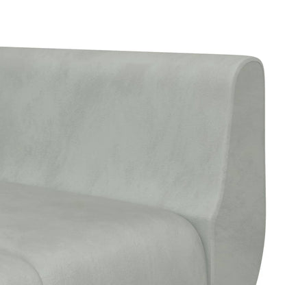 Divano Letto a L Grigio Chiaro 275x140x70 cm in Velluto