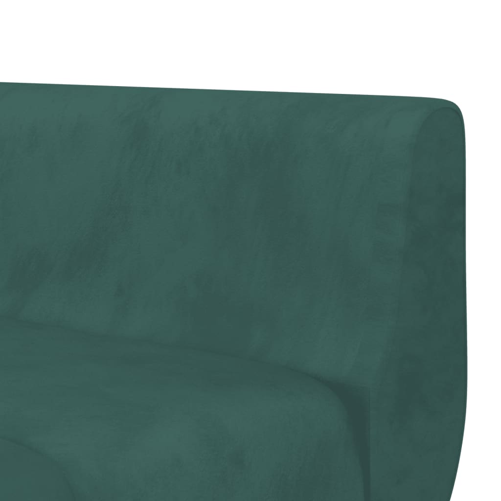 Divano Letto a L Verde Scuro 275x140x70 cm in Velluto