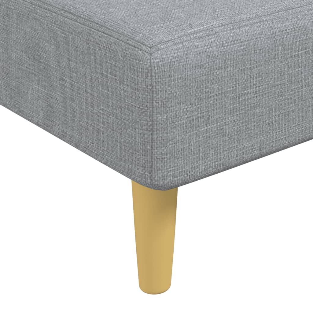 Divano Letto a L Grigio Chiaro 279x140x70 cm in Tessuto - homemem39