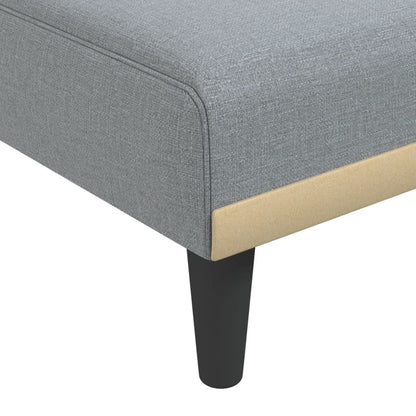 Divano Letto a L Grigio Chiaro 255x140x70 cm in Tessuto - homemem39