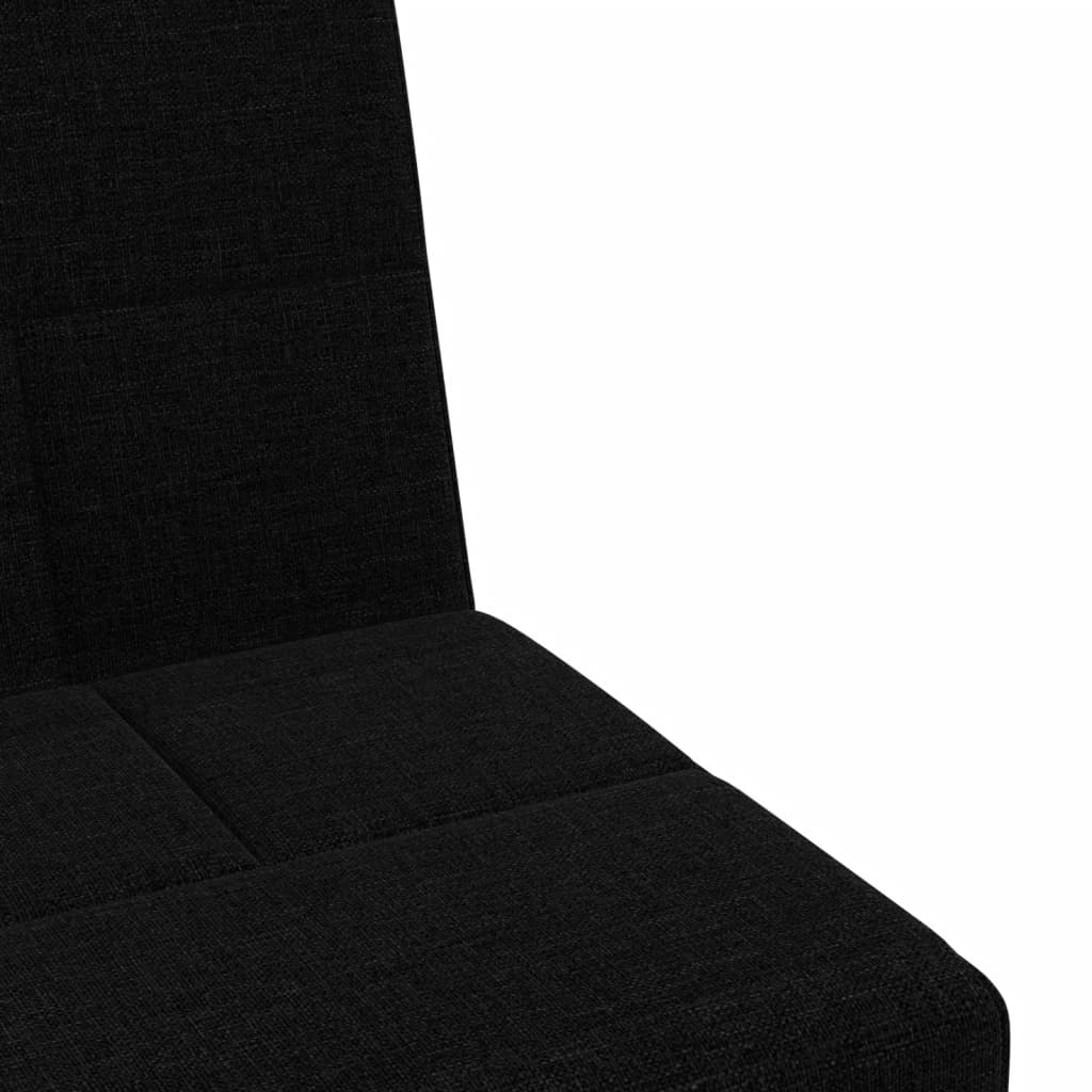 Divano Letto a L Nero 255x140x70 cm in Tessuto