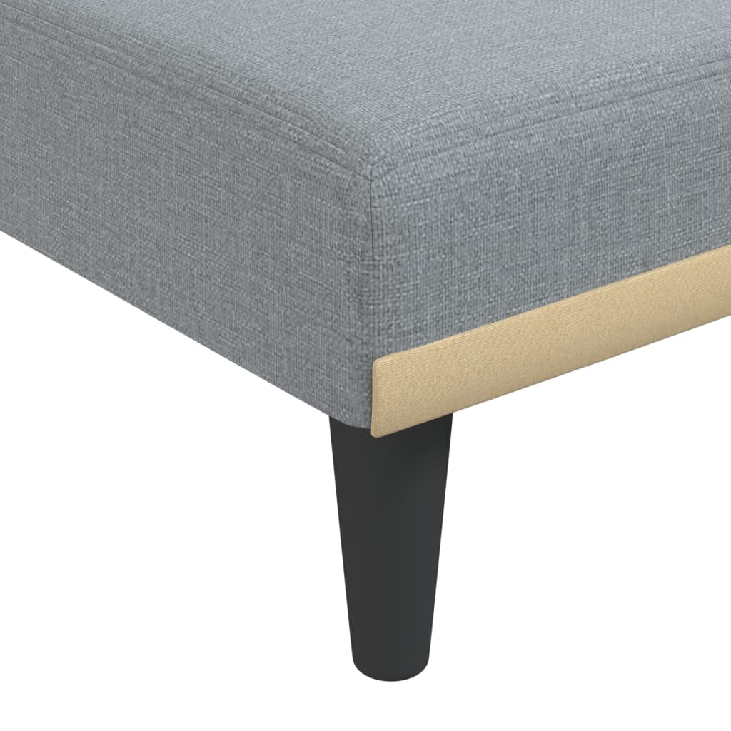 Divano Letto a L Grigio Chiaro 275x140x70 cm in Tessuto - homemem39