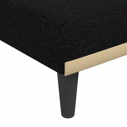 Divano Letto a L Nero 275x140x70 cm in Tessuto