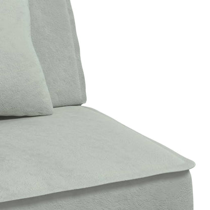 Divano Letto a L Grigio Chiaro 255x140x70 cm in Velluto - homemem39