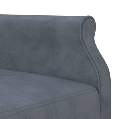 Divano Letto a L Grigio Scuro 271x140x70 cm in Velluto - homemem39