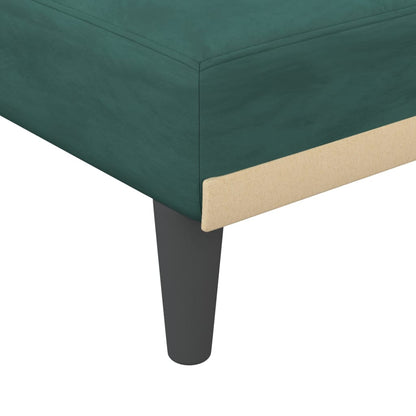 Divano Letto a L Verde Scuro 271x140x70 cm in Velluto - homemem39