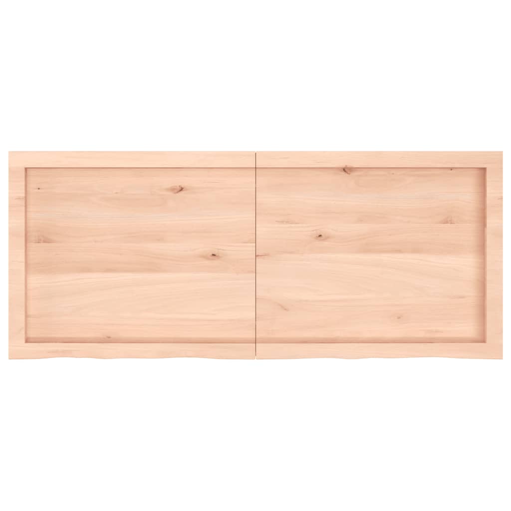 Piano per Tavolo 120x50x(2-4)cm in Rovere Massello Non Trattato - homemem39