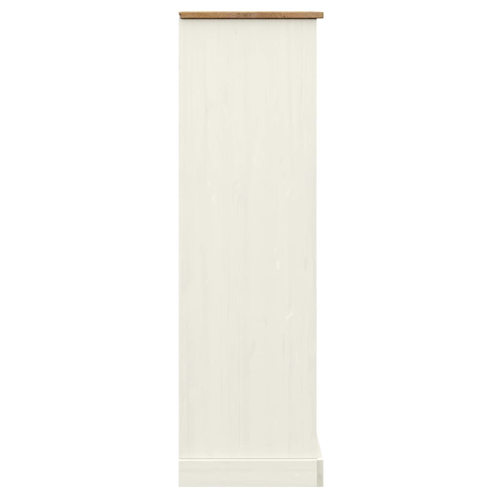 Libreria VIGO 90x35x114,5 cm in Legno Massello di Pino Bianco