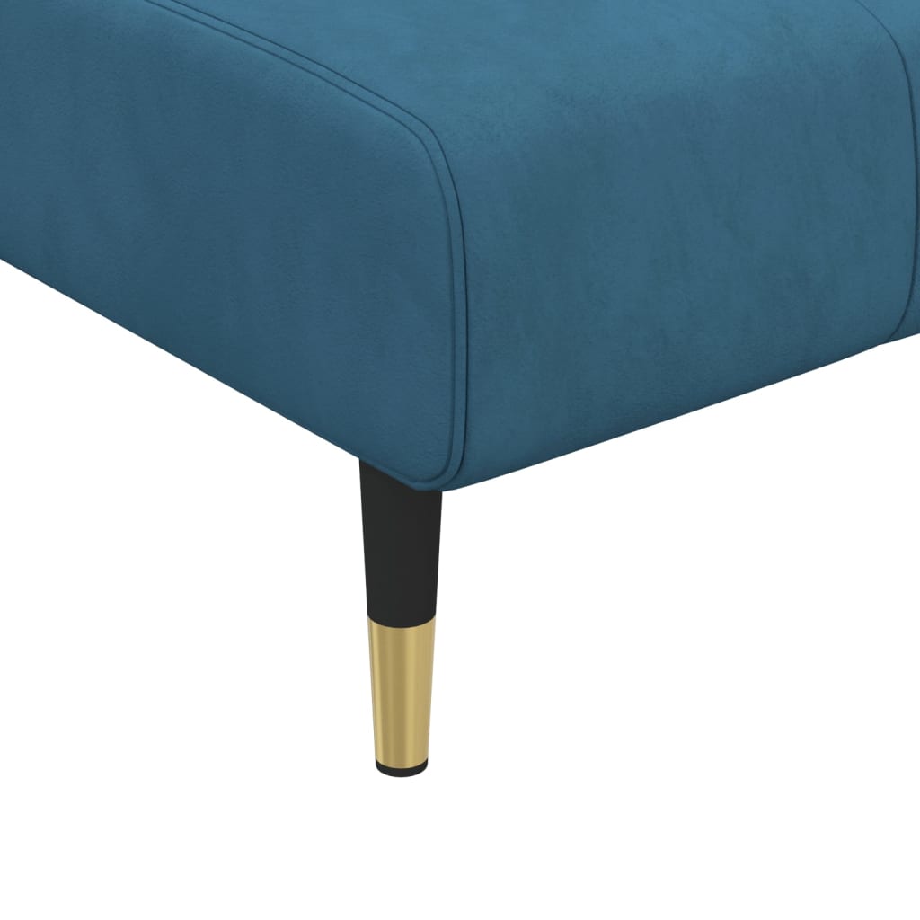 Chaise Longue in Velluto Blu