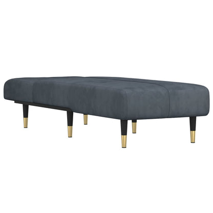 Chaise Longue in Velluto Grigio Scuro