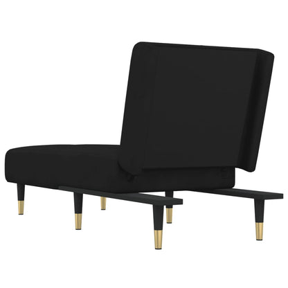 Chaise Longue in Velluto Nero