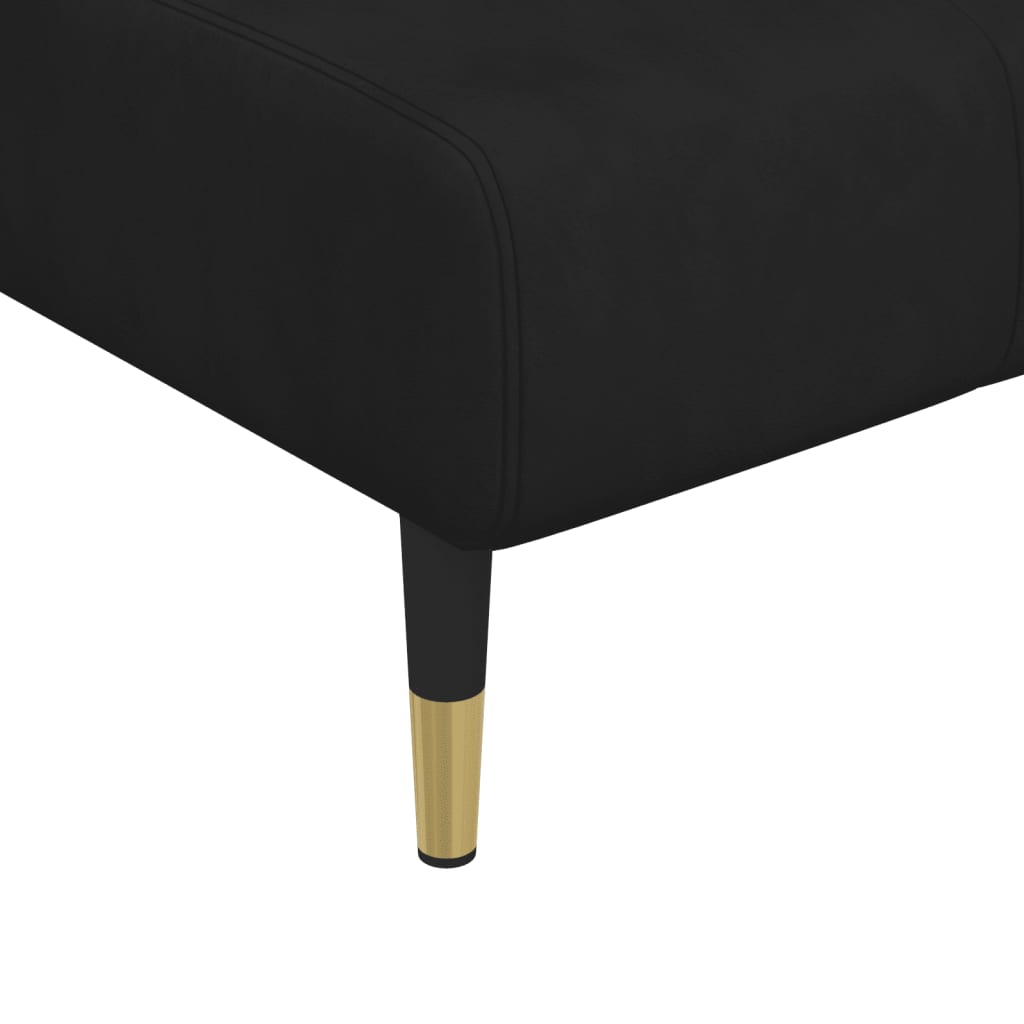 Chaise Longue in Velluto Nero