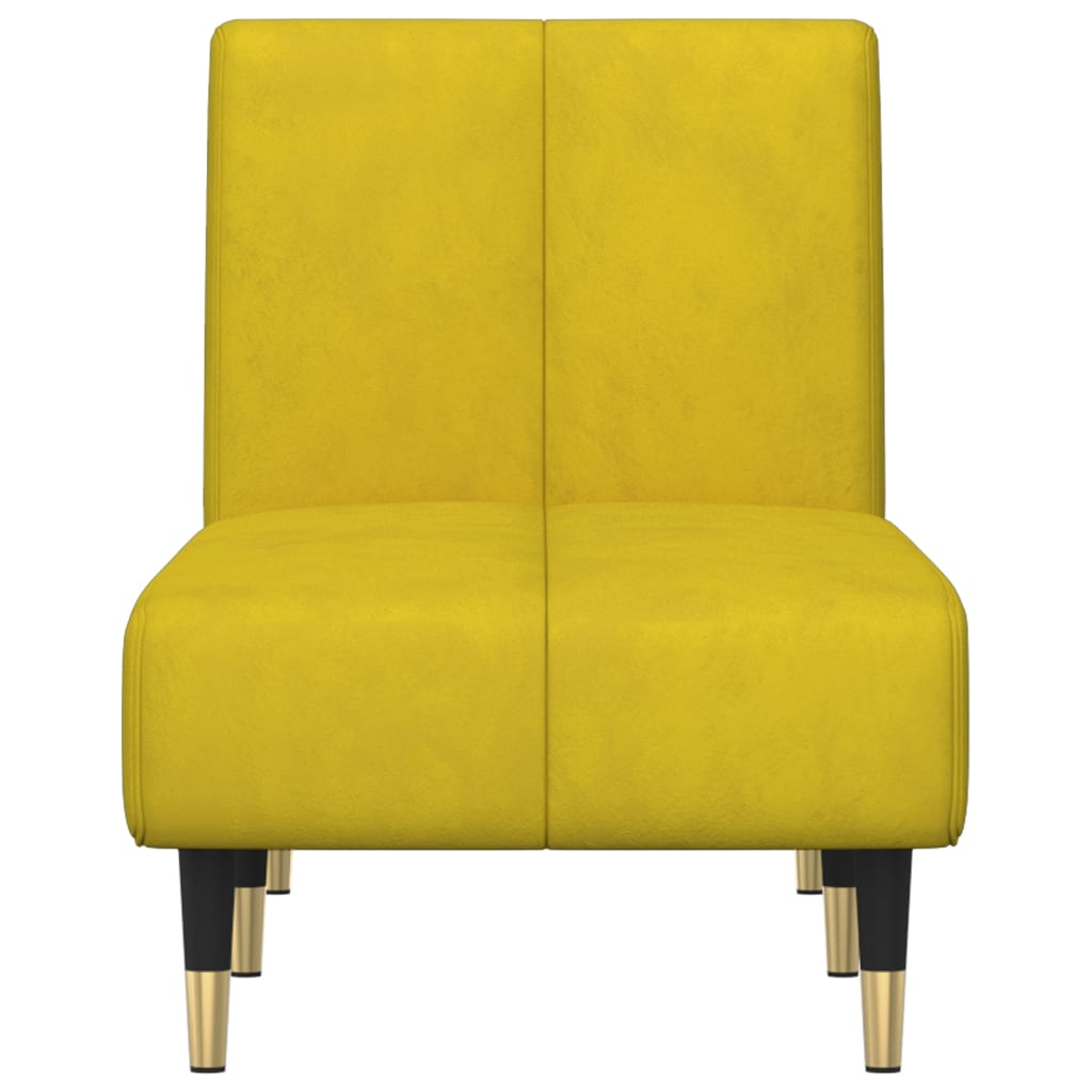 Chaise Longue in Velluto Giallo