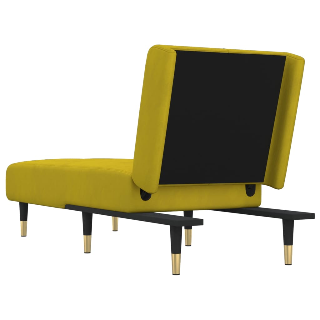 Chaise Longue in Velluto Giallo