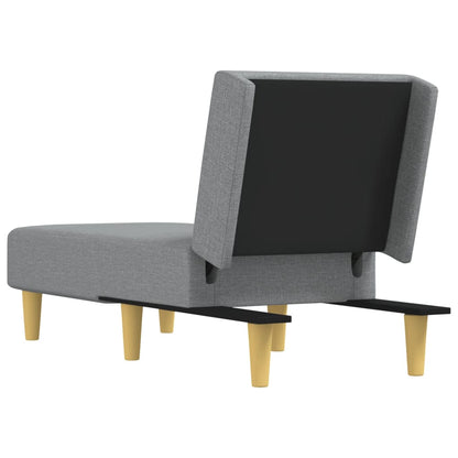 Chaise Longue in Tessuto Grigio Chiaro