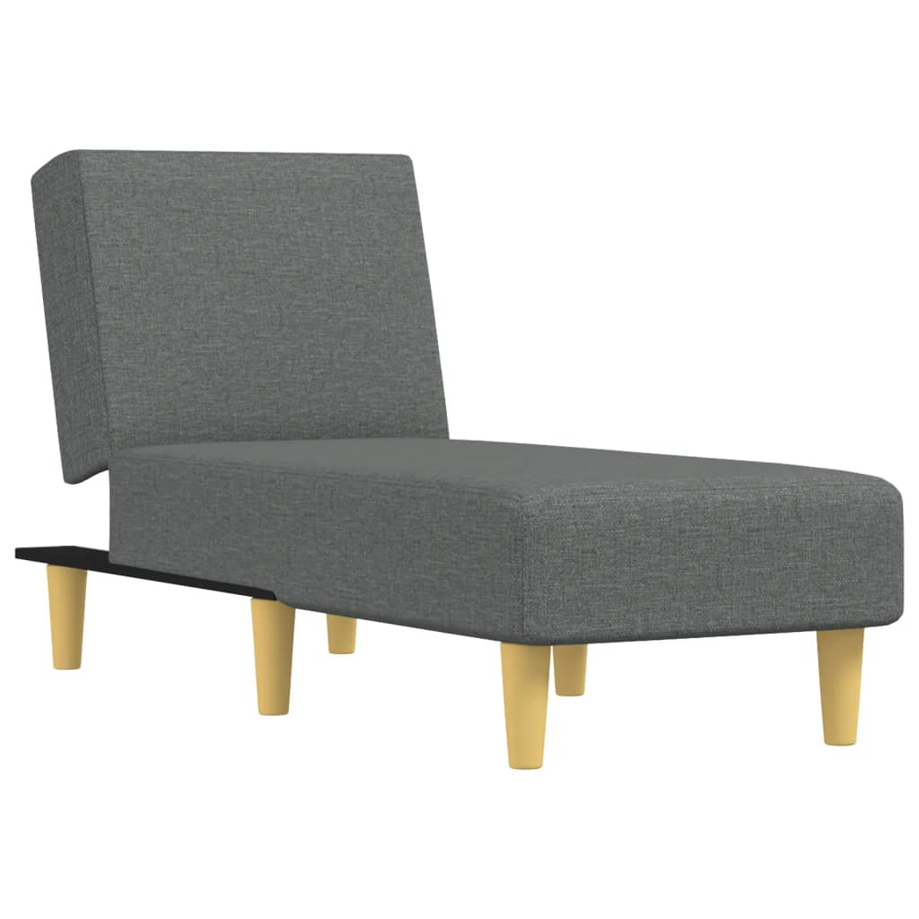 Chaise Longue in Tessuto Grigio Scuro