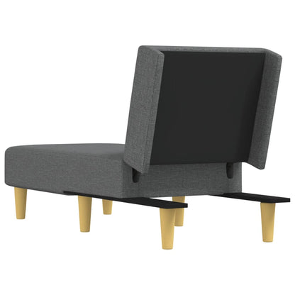 Chaise Longue in Tessuto Grigio Scuro