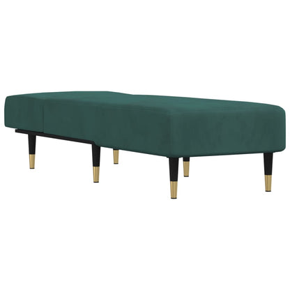 Chaise Longue in Velluto Verde Scuro