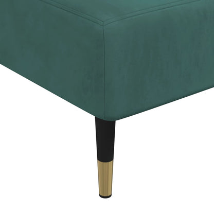 Chaise Longue in Velluto Verde Scuro