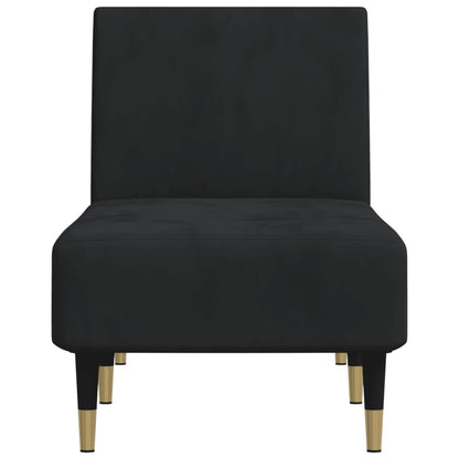 Chaise Longue in Velluto Nero