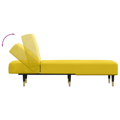 Chaise Longue in Velluto Giallo