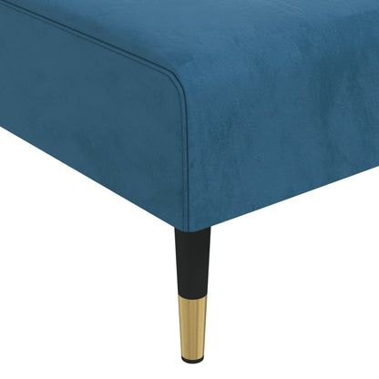 Chaise Longue in Velluto Blu