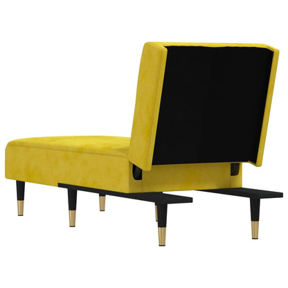 Chaise Longue in Velluto Giallo