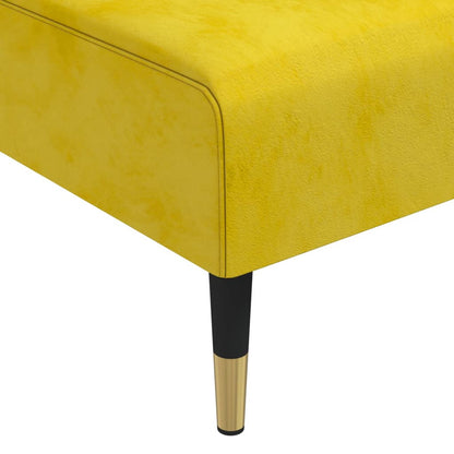 Chaise Longue in Velluto Giallo