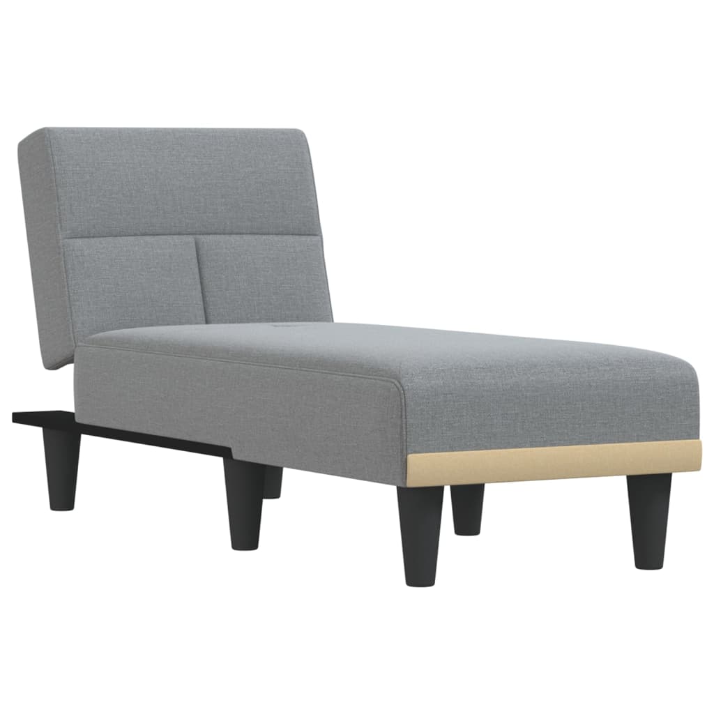 Chaise Longue in Tessuto Grigio Chiaro - homemem39