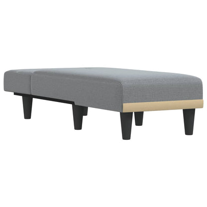 Chaise Longue in Tessuto Grigio Chiaro - homemem39