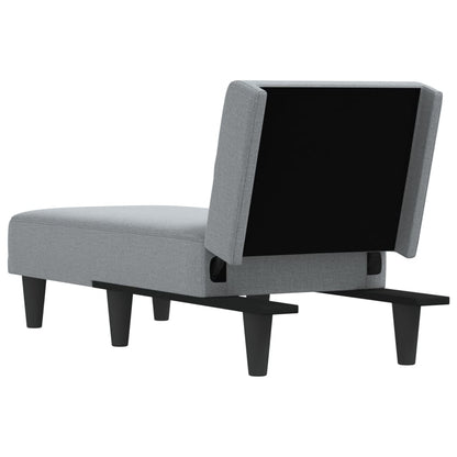 Chaise Longue in Tessuto Grigio Chiaro - homemem39