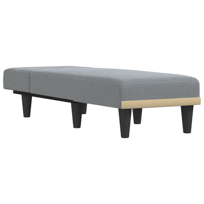 Chaise Longue in Tessuto Grigio Chiaro