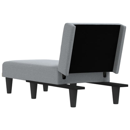 Chaise Longue in Tessuto Grigio Chiaro