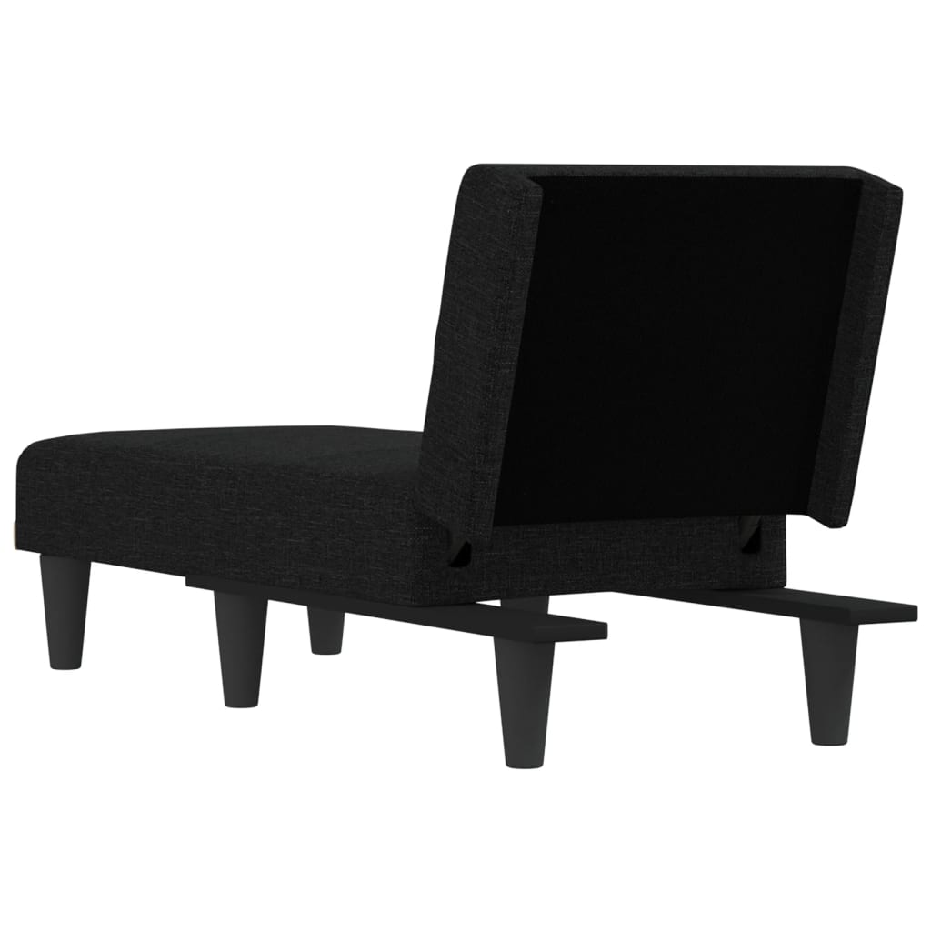 Chaise Longue in Tessuto Nero