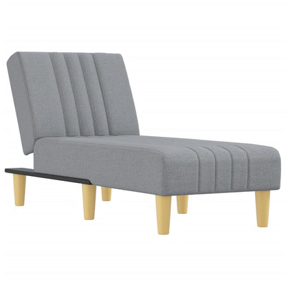 Chaise Longue in Tessuto Grigio Chiaro