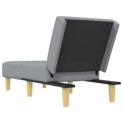 Chaise Longue in Tessuto Grigio Chiaro