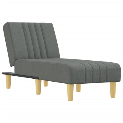 Chaise Longue in Tessuto Grigio Scuro - homemem39