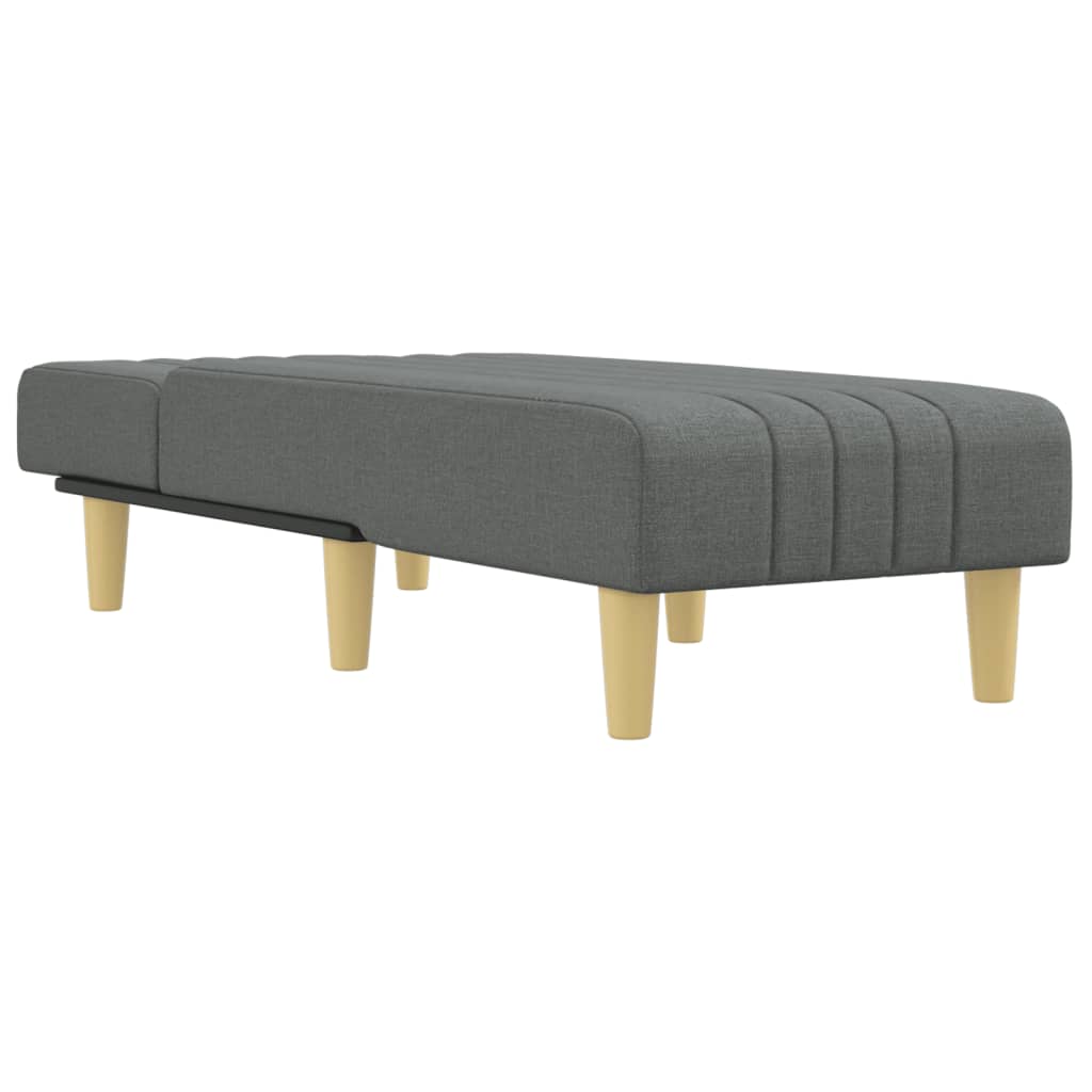 Chaise Longue in Tessuto Grigio Scuro - homemem39