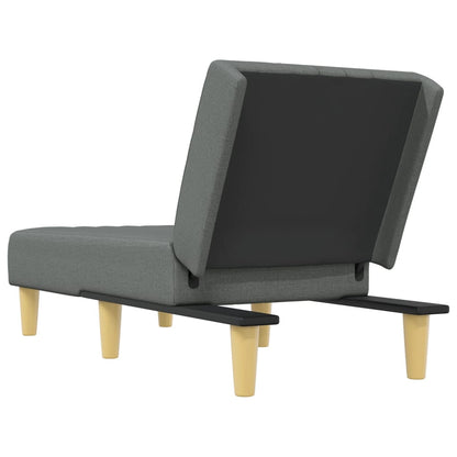 Chaise Longue in Tessuto Grigio Scuro - homemem39