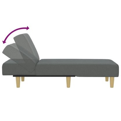 Chaise Longue in Tessuto Grigio Scuro - homemem39