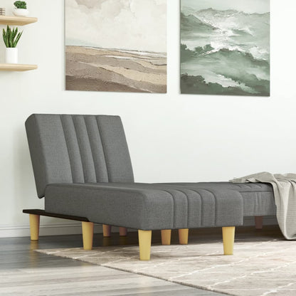 Chaise Longue in Tessuto Grigio Scuro - homemem39