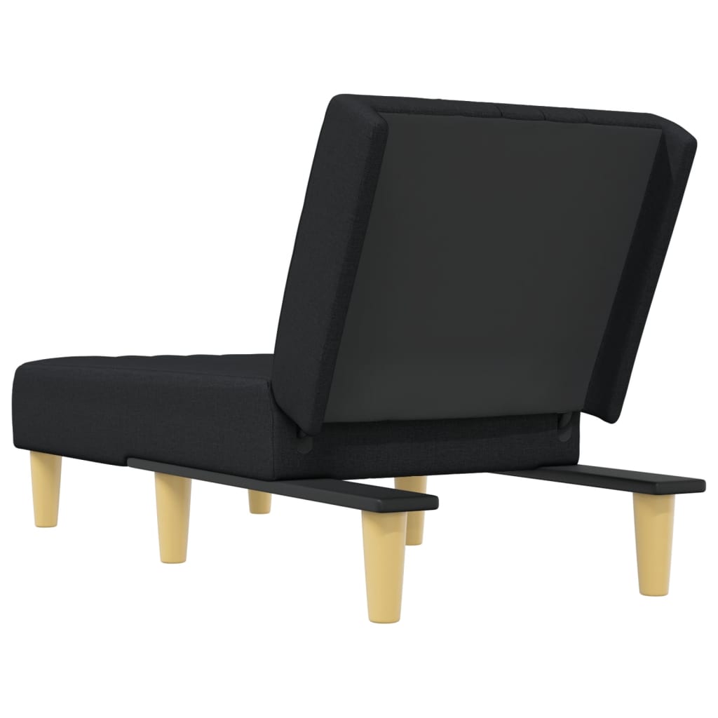 Chaise Longue in Tessuto Nero