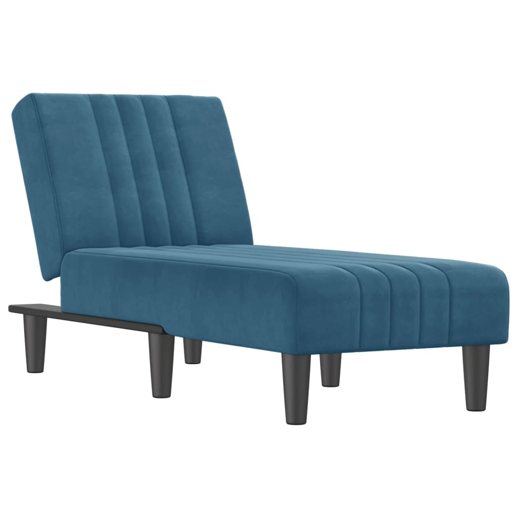 Chaise Longue in Velluto Blu